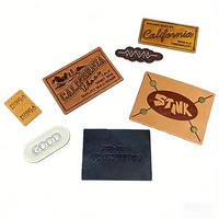 Étiquettes en cuir personnalisées avec logo 3D en relief, étiquettes en cuir PU pour vêtements, sacs, chaussures, écologiques, motif rectangulaire, découpe au laser