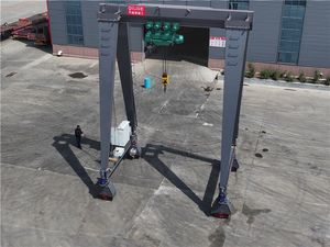 Grue à portique mobile à poutre simple 1OT avec moteur diesel, pour utilisation extérieure, avec mini-pneu en caoutchouc - Product Image 3