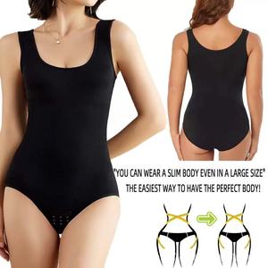Body gainant sans couture en tricot pour femme, effet liftant fessier, en nylon respirant, avec boutons, pour usage sportif, lavage à la main - Product Image 2