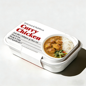 Kits de survie alimentaires de marque OEM, saveur curry au poulet, riz instantané prêt à manger au micro-ondes en <span class=keywords><strong>2</strong></span> minutes - Product Image 1