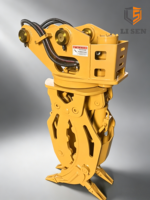 Pinza Hidráulica para Excavadora, Rotación de 360 Grados, para Troncos y Materiales Forestales