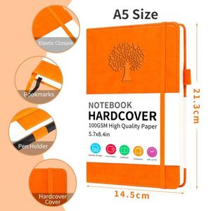 Cuaderno de Cuero Personalizado Promocional con Tapa Dura, Grabado en Relieve, Forro de PU, Encuadernación Personalizada, Correa Elástica y Bolsillo - Product Image 3