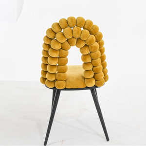 <span class=keywords><strong>Chaise</strong></span> rembourrée en velours à structure métallique vente en gros pour meubles de maison - Product Image 4