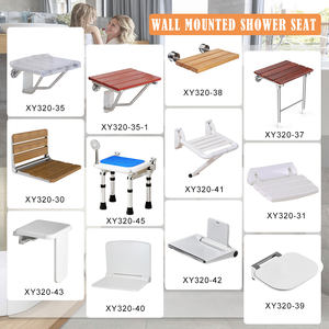 הסיטונאי oem קישוטי מקלחת מושב קיר רכוב סגסוגת אלומיניום מקלחת כיסא אמבטיה עבור קשישים נכים - Product Image 2