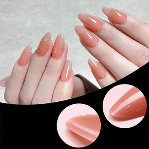 Uñas Postizas Más Vendidas, 120 Piezas/Caja, Color Nude Sólido, Uñas de Presión con Forma de Almendra, Material ABS, Diseño Personalizado para Decoración de Uñas - Product Image 5