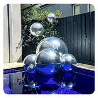 Ballon sphérique géant miroir brillant sur mesure, scellé, couleur personnalisée, PVC, ballon gonflable, logo personnalisé, décoration publicitaire