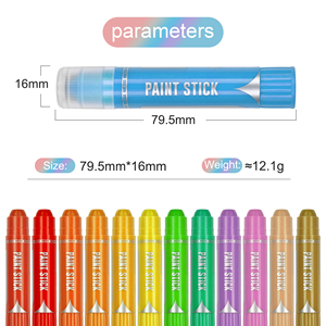 Bastoncini di vernice per bambini 24 colori, asciugatura rapida, vernice liscia, atossica e lavabile, bastoncini di vernice a Tempera solida - Product Image 6