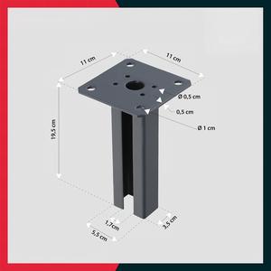 Support de poteau de clôture en métal de haute qualité, base de fixation pour poteau de clôture de jardin extérieur - Product Image 3