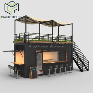 Magic House 2021 New creative design solar restaurant container fast food restaurant