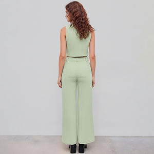 طقم بدلة نسائية مكون من قطعتين مصنوع من التويد، زي كاجوال للسيدات - Product Image 2