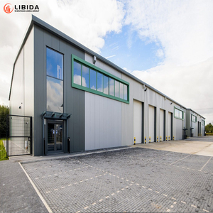 Almacén de Acero Americano de 700 m² con Puerta de Vidrio, Taller Comercial de Acero de Buena Calidad, Fábrica de Gran Envergadura - Product Image 1