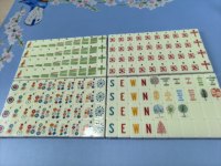 Jeu de Mahjong Américain Personnalisé Mid-Century Tree, Tuiles en Acrylique Motif Oiseau et Arbre Naturel pour Soirées Familiales et Jeux de Société