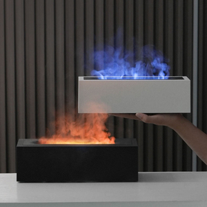 Diffuseur d'arômes volcanique AromaNano avec logo personnalisé, lumière de <span class=keywords><strong>flamme</strong></span>, humidificateur, huile essentielle, pour la maison, garantie 1 an - Product Image 1