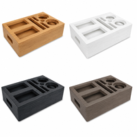 Allwetter-HDPE Modernes Design Outdoor-Möbel Caddy Couch Organizer Snack-Tablett Fernbedienungs-Getränkehalter für Innen/Außen