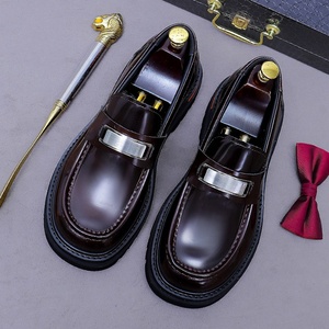 Thick-soled, <b>Height</b>-<b>increasing</b>, Lightweight Men's Leather <b>Shoes</b>, Versatile Cowhide Leather Casual <b>Shoes</b>, Comfortable Men's <b>Shoes</b> - Product Image 3