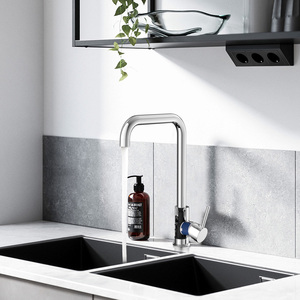 Topway Style industriel robinet de lavabo monotrou Chrome <span class=keywords><strong>Zinc</strong></span> PPA voie navigable pont monté mélangeur de cuisine capteur robinet pour évier Art - Product Image 1