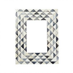 Elegant Handmade Decorative Yellow <b>White</b> Embossed Finished Bone Inlay Customized Adjustable Vertical Wall Mount for Photo <b>Frame</b> - Product Image 2