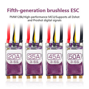 Controlador de velocidad del motor ESC sin escobillas G071 20/35/45/50A para drones FPV multirrotor, accesorios para modelos de aviones RC. - Product Image 4