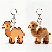 Porte-clés personnalisé en forme de chameau en peluche, écologique, durable, mignon, kawaii, mini poupée douce et moelleuse, breloque pour sac, pendentif suspendu