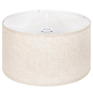 Abat-jour en tissu cylindrique de 16 pouces de diamètre, design minimaliste, installation facile, accessoire de lampe - Product Image 1
