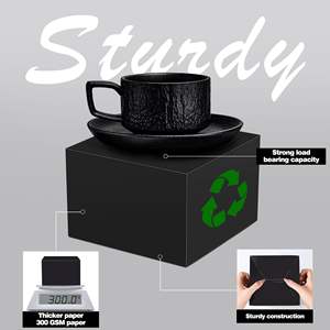 Cajas de regalo de envío de propuesta de dama de honor resistentes reciclables negras para regalos - Product Image 2