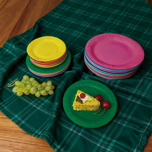 <span class=keywords><strong>Assiette</strong></span> <span class=keywords><strong>en</strong></span> <span class=keywords><strong>carton</strong></span> blanc de qualité alimentaire avec logo personnalisé pour la fête - Product Image 5