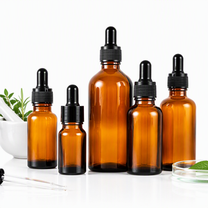 Amber <b>Dropper</b> <b>Bottle</b> Full Size Set 5ml to 100ml Matching Series Starter Kit Skincare Brand Product Line Bundle Wholesale Factory - Product Image 2