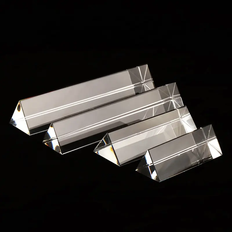 Wholesale 50mm-200mm Length Clear Crystal Triangle Prism For Teaching Or Photography