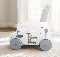 Armoire pliable en bois peinte avec roues Organisation intérieure pour bébés Apprentissage Promenade Poussette moderne pour enfants Rangement de jouets