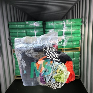 Chiffons en coton tricoté multicolores imprimés, chiffons en coton mélangé pour le nettoyage, chiffons d'essuyage industriels - Product Image 1