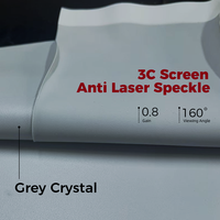 Écrans de projection SCREENPRO 84 à 150 pouces anti-reflets laser 4K/8K HD gris ALR à cadre fixe fin pour projecteurs à courte/longue portée