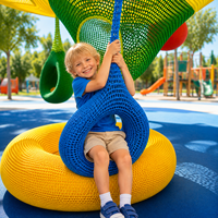 ROPECUBE Balançoire suspendue moderne pour enfants en forme de pneu, équipement de jeu sensoriel pour salon, hôtel, intérieur, extérieur, aire de jeux, chaise balançoire