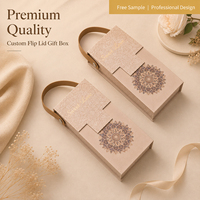 Boîte cadeau en papier kraft gaufré écologique avec poignée en cuir, recyclable, pour mariage, bonbons, cadeaux de demoiselle d'honneur