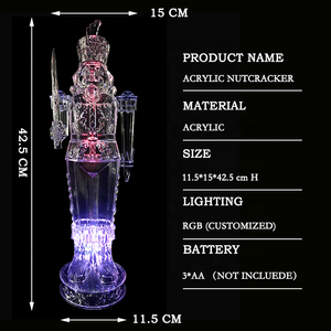 16 Inch Traditional <strong>Acrylic</strong> <strong>Nutcracker</strong> Table Desktop Fireplace Lighted Christmas <strong>Nutcracker</strong> - Product Image 2