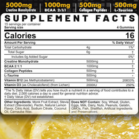Gummies de créatine monohydrate pure 5000 mg pour l'endurance et les performances sportives des adultes – Marque privée – Énergie avant l'entraînement