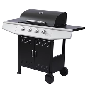 Parrilla de Gas LPG de Acero de 3 Quemadores, Moderna y Lujosa, con Rejilla de Hierro Fundido, Carrito y Acabado con Recubrimiento en Polvo - Product Image 1