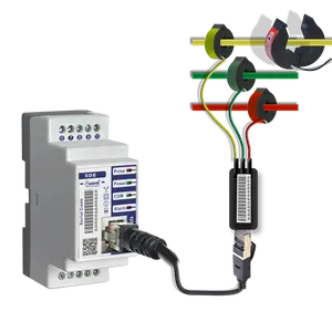 SDE330-C With 100A transformer MINI easy mounting three phase power analyzer multi function meter RS485