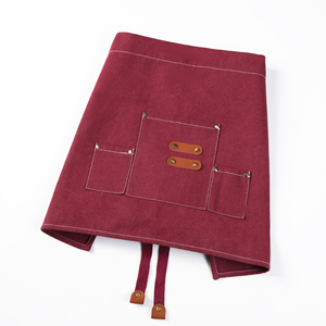 Delantal sin mangas de lona de poliéster y algodón, personalizable con logo, reutilizable para barbacoa, bar, hotel, duradero y lavable a máquina - Product Image 1