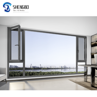 Fenêtres à battants en alliage d'aluminium de luxe modernes de haute qualité, double vitrage trempé, chambres à coucher, cuisines, horizontales, en acier inoxydable