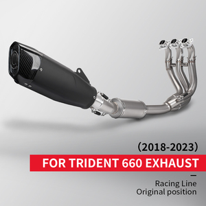 Pour Triumph Trident <span class=keywords><strong>Tiger</strong></span> <span class=keywords><strong>660</strong></span> <span class=keywords><strong>Tiger</strong></span> <span class=keywords><strong>660</strong></span> <span class=keywords><strong>TIGER</strong></span> <span class=keywords><strong>SPORT</strong></span> <span class=keywords><strong>660</strong></span> 2018-2023 Moto Tuyau D'échappement Silencieux D'échappement Système Complet - Product Image 4