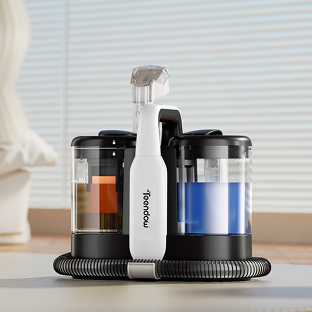 Teendow Household Handheld Portable Vacuum Removeable Water Tank Steam Vacuum Cleaner for Carpet and Sofa