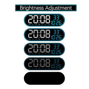 Orologio da Parete Digitale LED di Alta Qualità con Ampio Schermo, Luce Ambientale, Temperatura e Data - Product Image 3