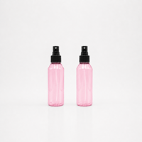Flacon pulvérisateur transparent en PET de 120 ml (4 oz) de qualité supérieure avec pulvérisateur à fine brume noir, approuvé par la TSA, réutilisable, pour les soins de la peau