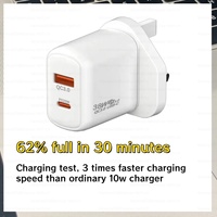 2025 nouveau chargeur d'alimentation mural EU US UK Type C 38W USB QC3.0 adaptateur de voyage PD 20W chargeur Type c pour iPhone 15 16 Pro Max Plus