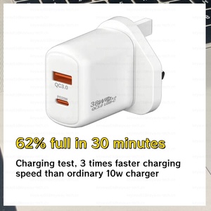 2025ใหม่ EU US UK Type C ที่ชาร์จไฟติดผนัง38W USB อะแดปเตอร์เดินทาง QC3.0 PD 20W ที่ชาร์จ Type C สำหรับ <span class=keywords><strong>iPhone</strong></span> 15 16 <span class=keywords><strong>Pro</strong></span> <span class=keywords><strong>Max</strong></span> PLUS - Product Image 6
