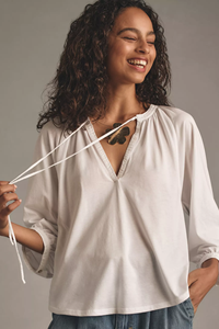 Produttore di abbigliamento Moq 50 pz camicetta da donna di alta qualità con collo intagliato a tre quarti maniche oversize - Product Image 4