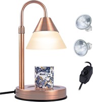 Lampe de bureau en métal réglable avec fonction chauffe-bougie d'aromathérapie pour utilisation au chevet et sur le bureau