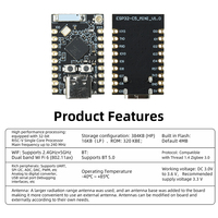 Carte de développement ESP32-C5-N4, Type-C, WiFi6, Bluetooth5.0, RISC-V, 4 mo de mémoire Flash, 2.4G, 5G, module sans fil IoT double bande