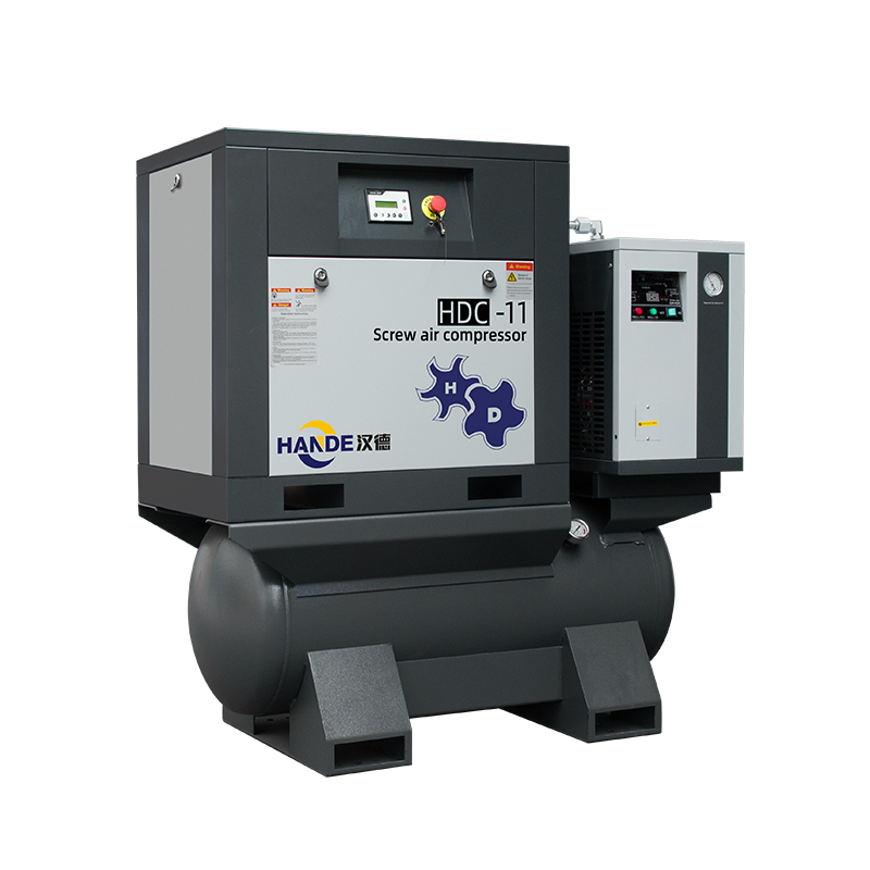 HANDE 11KW Air Compressor China Wholesale Silent 10HP 8 & 10 Bar Fixed Speed All In One Screw Air Compressor
