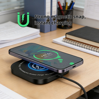 Nuevo Cargador Inalámbrico Magnético Cuadrado de Carga Rápida de 25W con Cable USB C Integrado de 1M